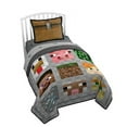 thumbnail image 2 of Minecraft Videogame Gray Microfiber Bedspread and Coverlet, Twin, 2 of 3