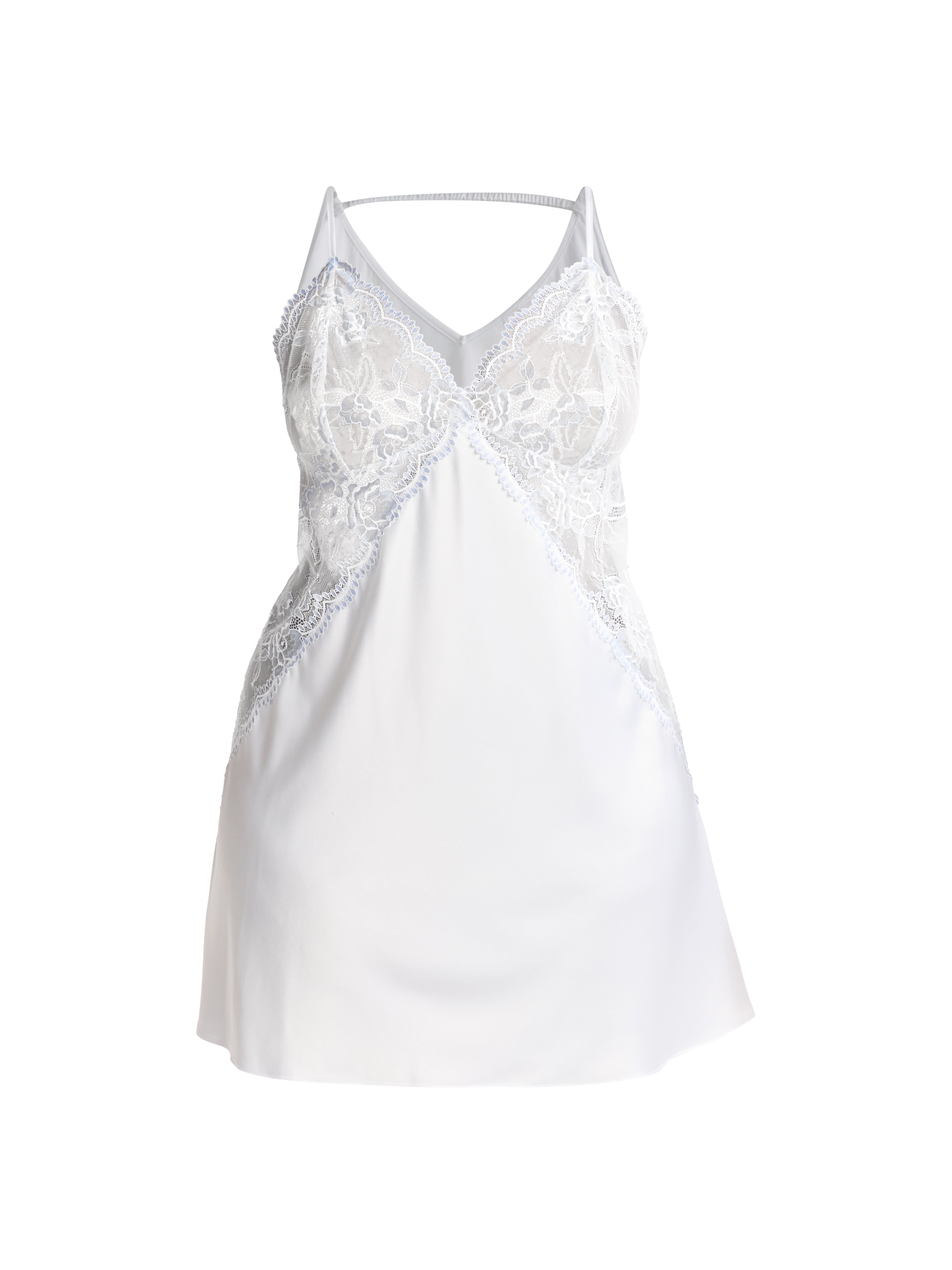 Joyspun Women’s and Women’s Plus Satin and Lace Bridal Chemise, Sizes XS to 3X