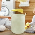 thumbnail image 5 of Patterned Linen Laundry Hamper Large Open Top Stylish Breathable Fabric For Home Bedroom Bathroom Durable Easy Design, 5 of 5