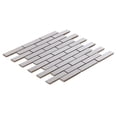thumbnail image 3 of Sample - Brushed Nickle Stainless Steel Brick Joint Mosaic Tile Kitchen Bath Backsplash, 3 of 6