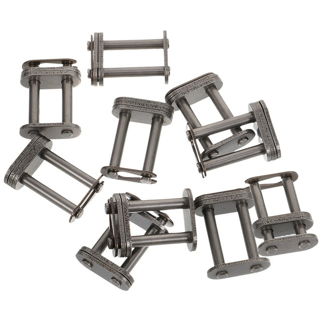 FUTUREORYY 10Pcs Durable Steel Chain Joint Buckle Easy Install Double Rows Bike Chain Connector Dark Grey
