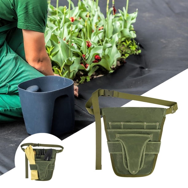 Práctico cinturón para herramientas de jardín, con múltiples bolsillos para , pequeño cinturón para herramientas, herramientas de Soledad Riñonera