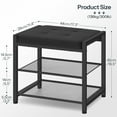 thumbnail image 6 of Small Shoe Bench, 3-Tier Shoe Rack, Shoe Storage Bench with PU Seat Cushion, Entryway Shoe Rack Bench with Metal Mesh Shelves, Freestanding Shoe Organizer for Hallway, Black BB33HX01, 6 of 9