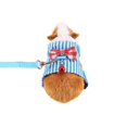 thumbnail image 6 of Holzlrgus Small Pet Harness Vest and Leash Set with Bowknot and Bell - Adjustable Soft Breathable Chest Strap Harness for Guinea Pigs, Ferrets, Chinchillas (Blue), 6 of 7