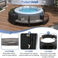 thumbnail image 4 of Patio Surround Spa Sofa, Segmart Patio Rattan Sofa Set with Storage Spaces, Mini Sofa and Comfortable Cushion for Patio,Backyard, Gray, 4 of 7
