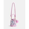 thumbnail image 2 of Disney Stitch and Angel Girls Drawstring Bag, Pink, 2 of 3