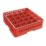 Traex TR6B-02 Red 25 Compartment Glass Rack with 1 Extender