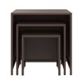 thumbnail image 2 of vidaXL Nesting Tables 3 pcs Brown Poly Rattan, 2 of 4