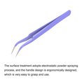 thumbnail image 3 of Unique Bargains Precision Curved Tip Tweezer Stainless Steel Multifunctional Purple 4Pack, 3 of 5