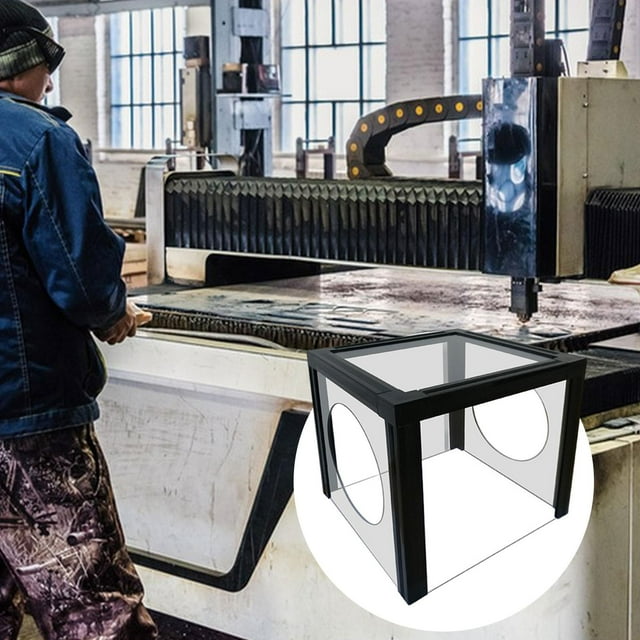 Caja de polvo transparente, cubierta de polvo impermeable extraíble para circulación de agua acrílica para máquina de grabado, rectificadora de banco con agujeros DYNWAVEMX guardapolvo
