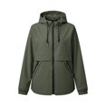 thumbnail image 5 of Windbreaker Jacket Women Spring Fall Long Sleeve Casual Windproof Waterproof Zip Up Hooded Hiking Jackets with Pockets, 5 of 6