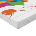 thumbnail image 2 of Ambesonne Colorful Fitted Sheet 2 Pcs Set, USA Map with States, Twin, Multicolor, 2 of 3
