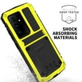 thumbnail image 7 of Samsung Galaxy S21 Ultra 2021 Metal Case with Screen Protector, Dteck Outdoor Sports Military Heavy Duty Shockproof Sturdy Full Cover Hybrid Aluminum Metal Hard Case with Kickstand, Yellow, 7 of 7