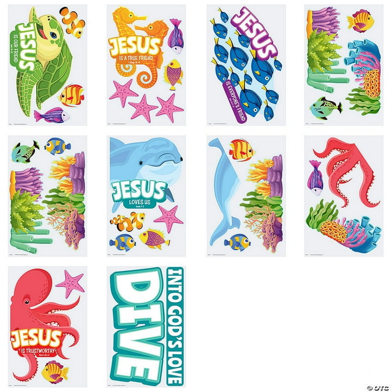 Under The Sea VBS Bulletin Board Set - 36 Piece Vacation Bible School Decor, 2024 Theme