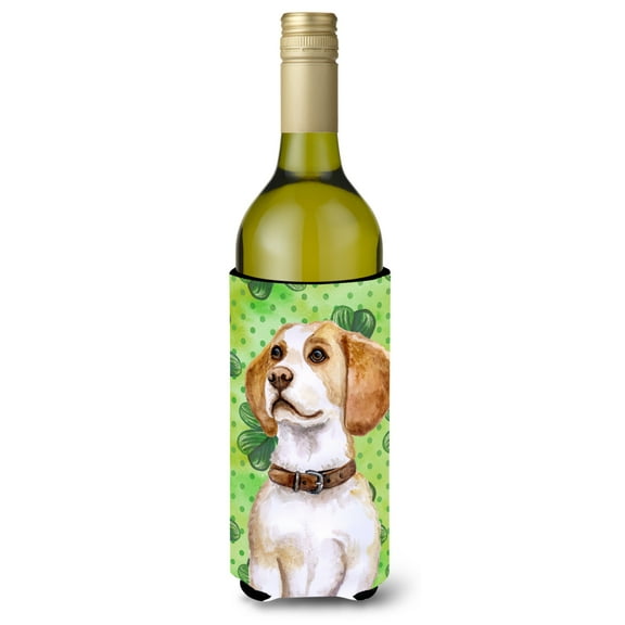 Carolines Treasures BB9860LITERK Beagle St Patricks Wine Bottle Beverge Insulator Hugger  Wine Bottle multicolor