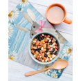 thumbnail image 3 of Blue Easter Bunny Kitchen Dish Towels for Drying Dishes Set of 2, Spring Daisy Modern Ombre Striped Waffle Weave Microfiber Hand Tea Bathroom Towels Quick Dry & Absorbent Towel 12x12, 3 of 7