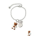 thumbnail image 2 of Delight Jewelry Resin Angel Bear Silvertone Discover Dream Explore Zoey Charm Bracelet, 6.5+2" Extender, 2 of 4