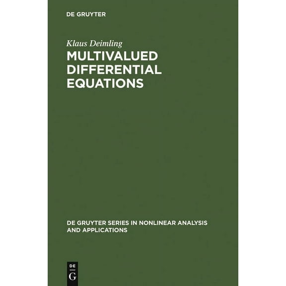 de Gruyter Nonlinear Analysis and Applic Multivalued Differential Equations, Book 1, (Hardcover)