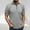 (Casual 52)Gray, variant on Men's T-Shirts Short Sleeved T Shirt Spring Summer Casual Slim Fit Jacquard Zipper Turndown Collar Shirts Top