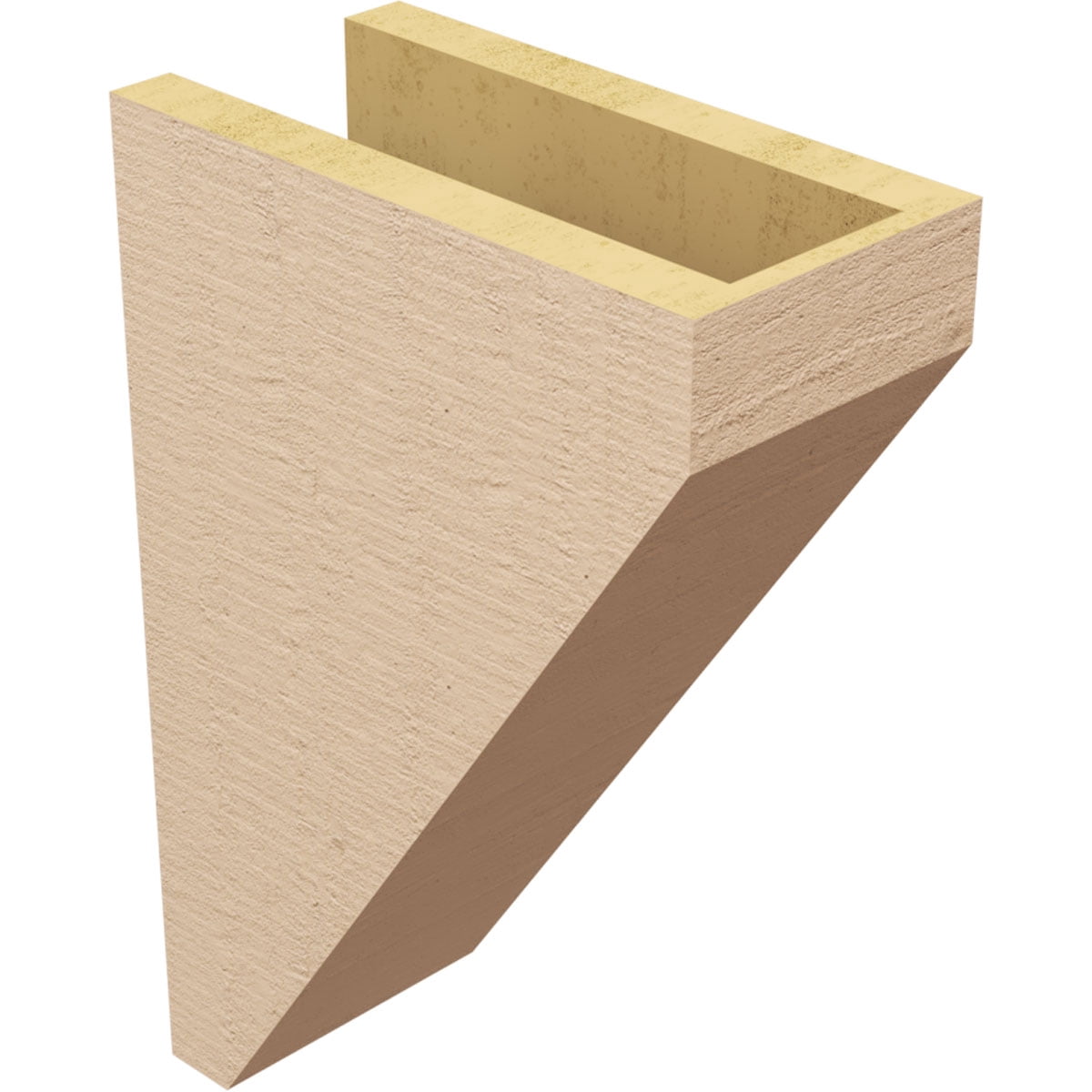 5"W x 10"D x 15"H Classic Concord Rough Cedar Woodgrain TimberThane Corbel, Primed Tan