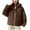 Coffee, variant on Uaswgudfs ​Women's Hooded Quilted Puffer Coat - Insulated Full Sleeve Zipper Snap Closure for Cold Weather​