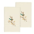 thumbnail image 2 of Authentic Hotel and Spa  Turkish Cotton Blue Bird Embroidered Cream 2-piece Towel Hand Set, 2 of 3