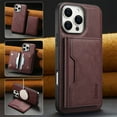 thumbnail image 2 of Compatible with iPhone 15 Magnetic Detachable Wallet Case with Card Slots RFID Blocking for Women Men, Double Magnetic Clasp Kickstand Shockproof PU Leather Phone Case,Winered, 2 of 8