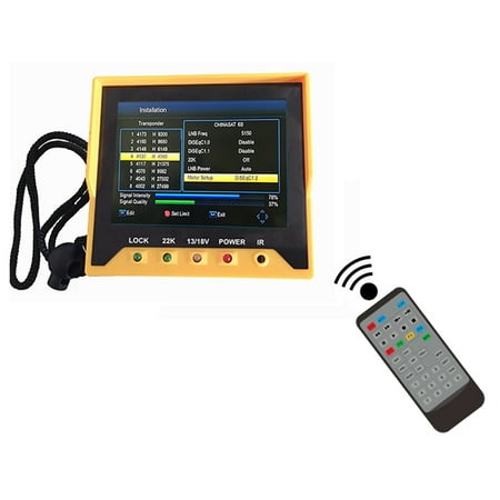 KPT-356H 3.5 Inch Handheld Multifunctional DVB-S/ Satellite Finder Fast Tracking Full HD Digital Satellite TV Receiver Finder Meter MPEG4 Modulator with Remote