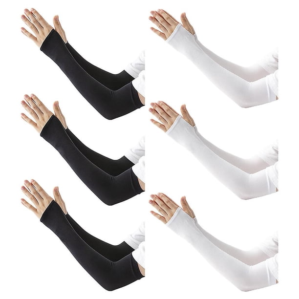 6 pares de mangas de protección solar manga fresca de verano manga de brazo deportiva universal para hombres y mujeres
