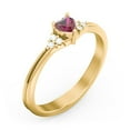 thumbnail image 3 of Bague en Forme de Cœur avec Accents d'Épaule - Rubis (Juillet), 3 of 4