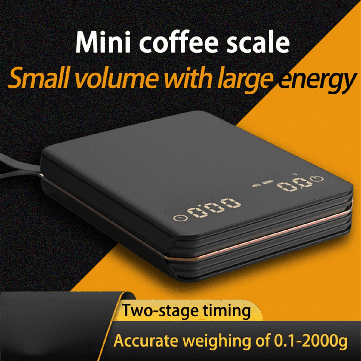 Rechargeable Coffee Scale 2Kg Small Baking Home Automatic Timing Smart Electronic Kitchen Scale Accurate 0.1G