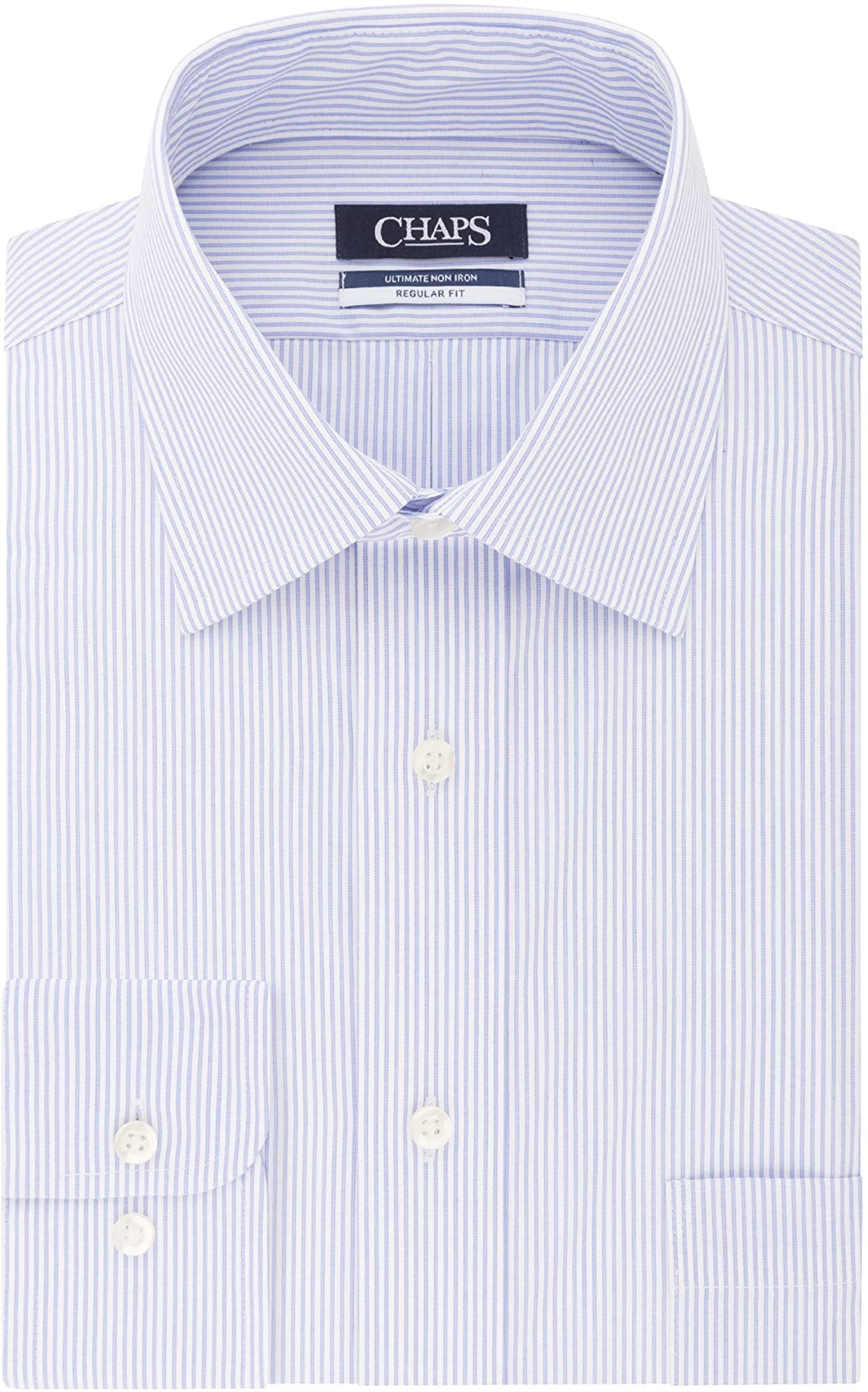 Chaps Mens Dress Shirt Regular Fit Stretch Collar Stripe | Walmart Canada