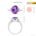 thumbnail image 5 of ANGARA Natural 3.15 Ct. Amethyst with Diamond Classic Ring in 14K White Gold for Women (Ring Size: 4.5), 5 of 10