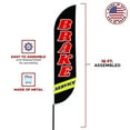 thumbnail image 3 of Brake Service Sign feather flag for Outdoor by Mavis Printing | 11.5 FEET Long Polyester Outdoor Banner Flag for Easy Hang | HD Print Swooper I Flag Only to Advertise Car Business I Flag Only, 3 of 5