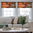 thumbnail image 4 of LALILO Kitchen Curtain Valance Hello November Lettering Card Rod Pocket Window Curtain 52"x 18" Set of 2, 4 of 5