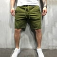 thumbnail image 2 of Hauaitttt Men's Casual Mid Waist Shorts Pant Solid Splice Pocket Knee Length Shorts Casual Loose Fashion Pant Short Pole Sweat Pants Casual Track Pants 42x29 Mens Pants Thrill Sweatpants Boy 9 10, 2 of 7