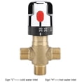 thumbnail image 3 of Válvula mezcladora termostática, con conector macho 1/2 NPT, válvula de control de temperatura del agua, latón macizo, 3 of 5