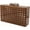 Dark Brown, variant on Women Acrylic Handbag Rattan Woven Pattern Square Box Crossbody Handbag Shoulder Bag Chain Purse