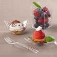 thumbnail image 2 of Lillian Tablesettings 48-Count Mini Plastic Forks, Clear, 2 of 4