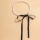 thumbnail image 3 of Collar de gargantilla de cinta negra larga para mujer, joyería de fiesta de boda de tendencia, elegante perla de imitación blanca, collares de vacaciones en la playa, 3 of 4