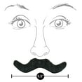 thumbnail image 6 of Skeleteen Self Adhesive Party Mustaches - Hairy Fake Black Sticker Mustache - 3 Piece Set, 6 of 6