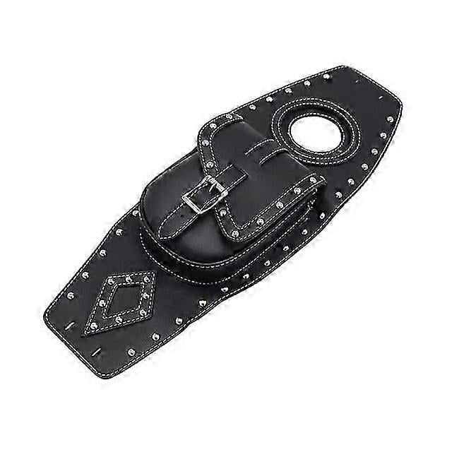 Universal Motorcycle Pu Leather Tank Cover Panel Motorcycle Bags Pad With Pouch For Harley Sportster Xl 883 1200 Honda Cruiser Chopper