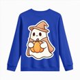 thumbnail image 5 of sdbrld Kids Halloween Sweatshirt Boys Ghost Graphic Long Sleeve T-Shirt Tops Winter Blue Sizes 5-6 Years, 5 of 9
