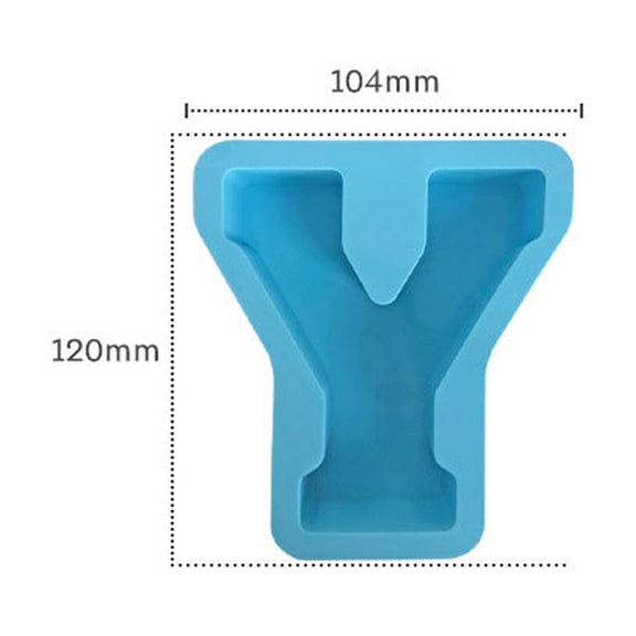 JGJJUGN Silicone Alphabet Cake Mould, English Letter Baking Mold, Resin Art Mould, Flexible Silicone Letter Mould, Ideal for Candles, Soaps, and Celebrations