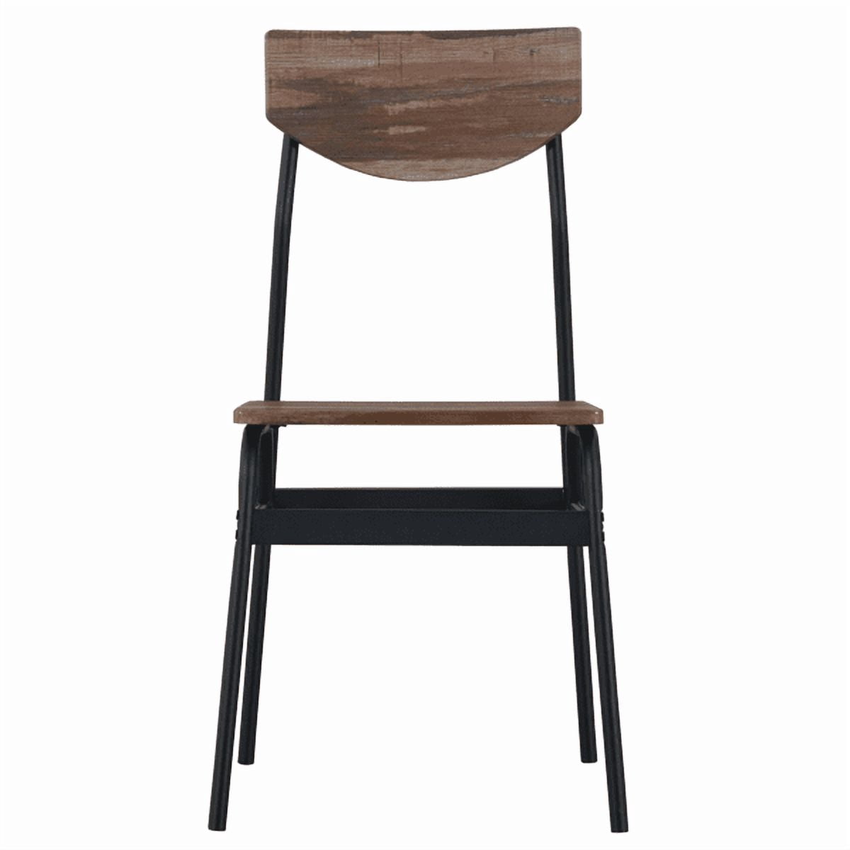 6-Piece Modern Dining Set for Home, Kitchen, Dining Room with Storage Racks, Rectangular Table, Bench, 4 Chairs, Steel Frame - Natural Color