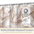 thumbnail image 5 of ComfiTime Shower Curtain with Hooks – Heavy-Duty Mold/Mildew-Resistant, Weighted-Hem Fabric Bathroom Curtain, Water-Repellent, Machine-Washable, Fade-Resistant, Marble, Rose Gold, 72 x 72, 5 of 10