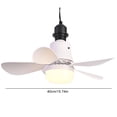 thumbnail image 2 of Ventilador de techo de 30W, lámpara LED, ventilador de enchufe con Control remoto, luz LED para dormitorio y cocina, 2 of 9