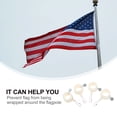 thumbnail image 2 of EeaseCA 4Pcs 1 Inch Flag Fasteners Flag Pole Rings with Metal Flag Clip (White), 2 of 9