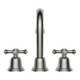 thumbnail image 4 of Vanity Krafters Widespread Bathroom Faucet with Drain Kit Included in Brushed Nickel, VK-CWF039-SS, 4 of 7