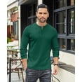 thumbnail image 2 of COOFANDY Mens Long Sleeve Henley T-Shirts Basic Thermal Pullover Stretch Tee Shirts Fashion Casual Tops, 2 of 6